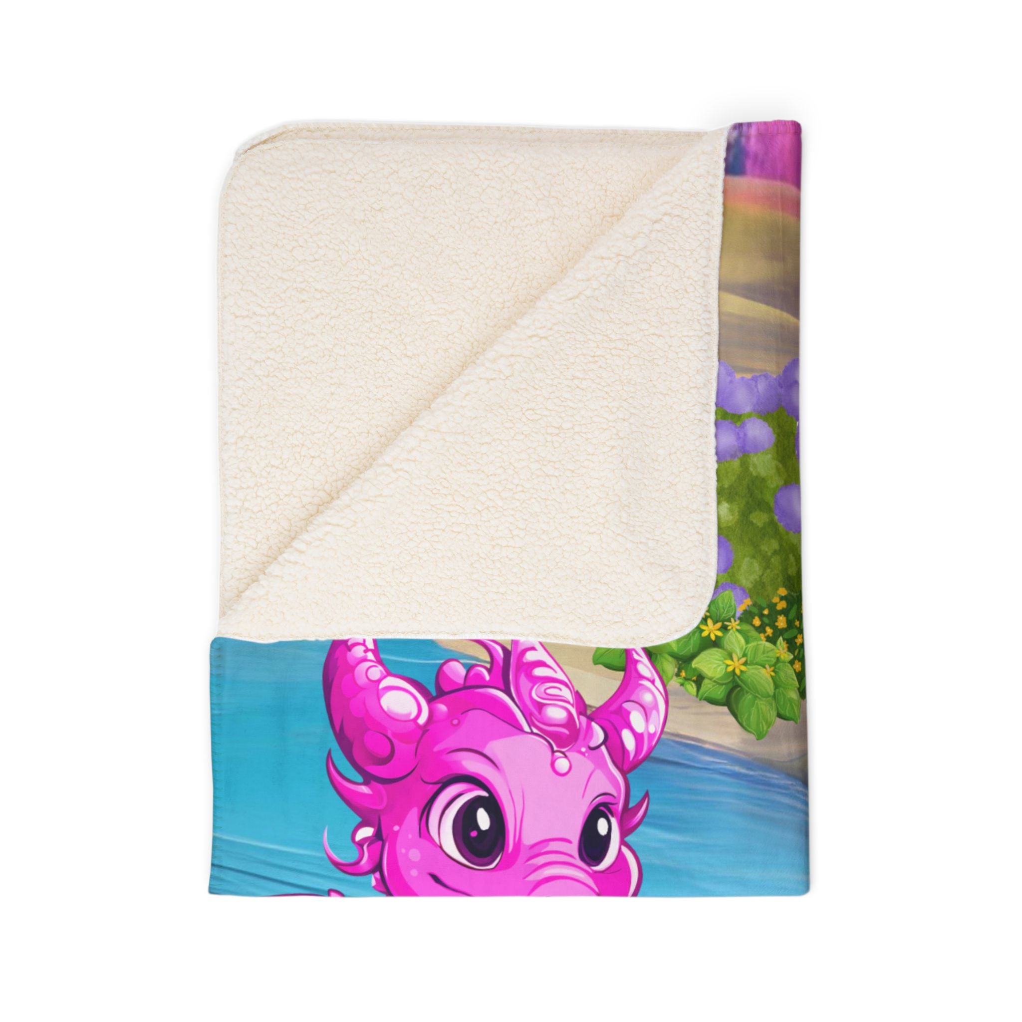 Bubbles & Sprig Garden Blanket Fleece Sherpa Blanket
