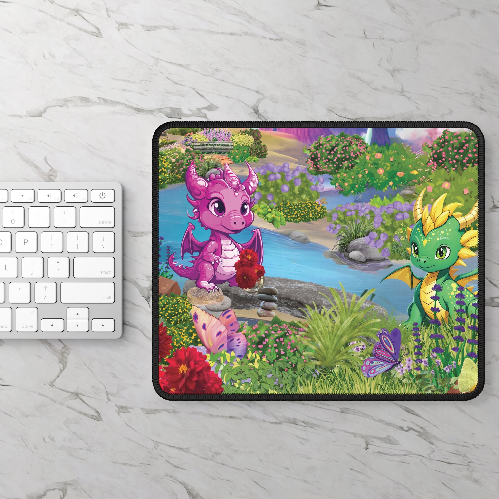 Dragonwing Valley Gaming Mouse Pad | Vibrant Dragon Design | Perfect for Gamers & Kids | 9" x 7" Neoprene Mouse Pad
