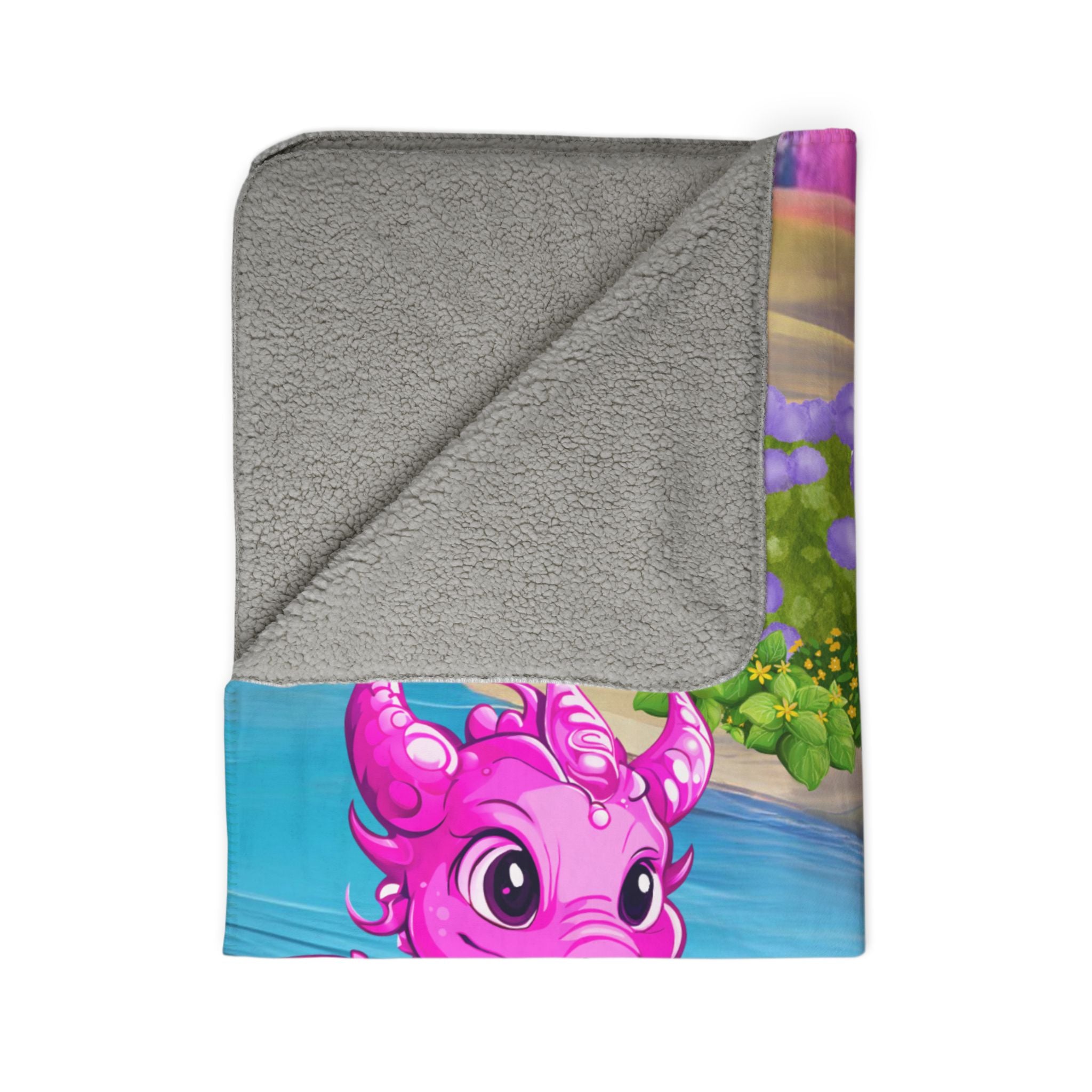 Bubbles & Sprig Garden Blanket Fleece Sherpa Blanket