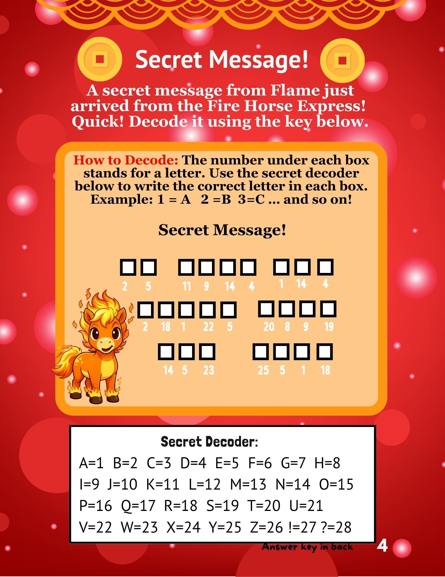 Lunar New Year 2026 Sampler Activity Book (ages 7-10)