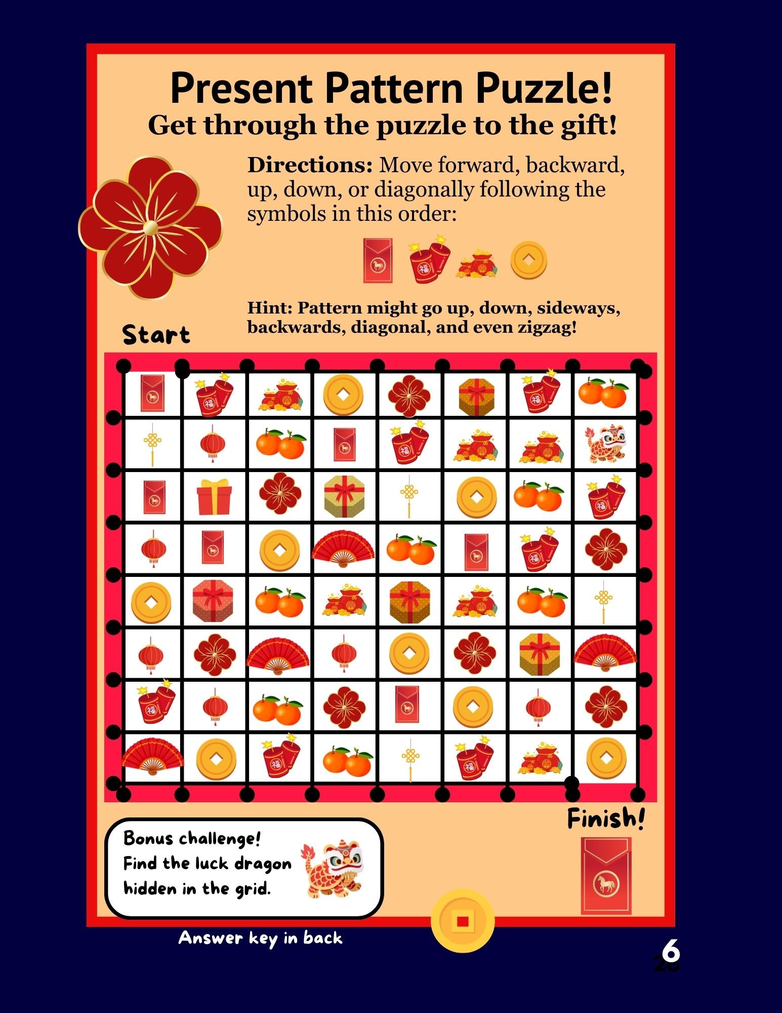 Lunar New Year 2026 Sampler Activity Book (ages 7-10)