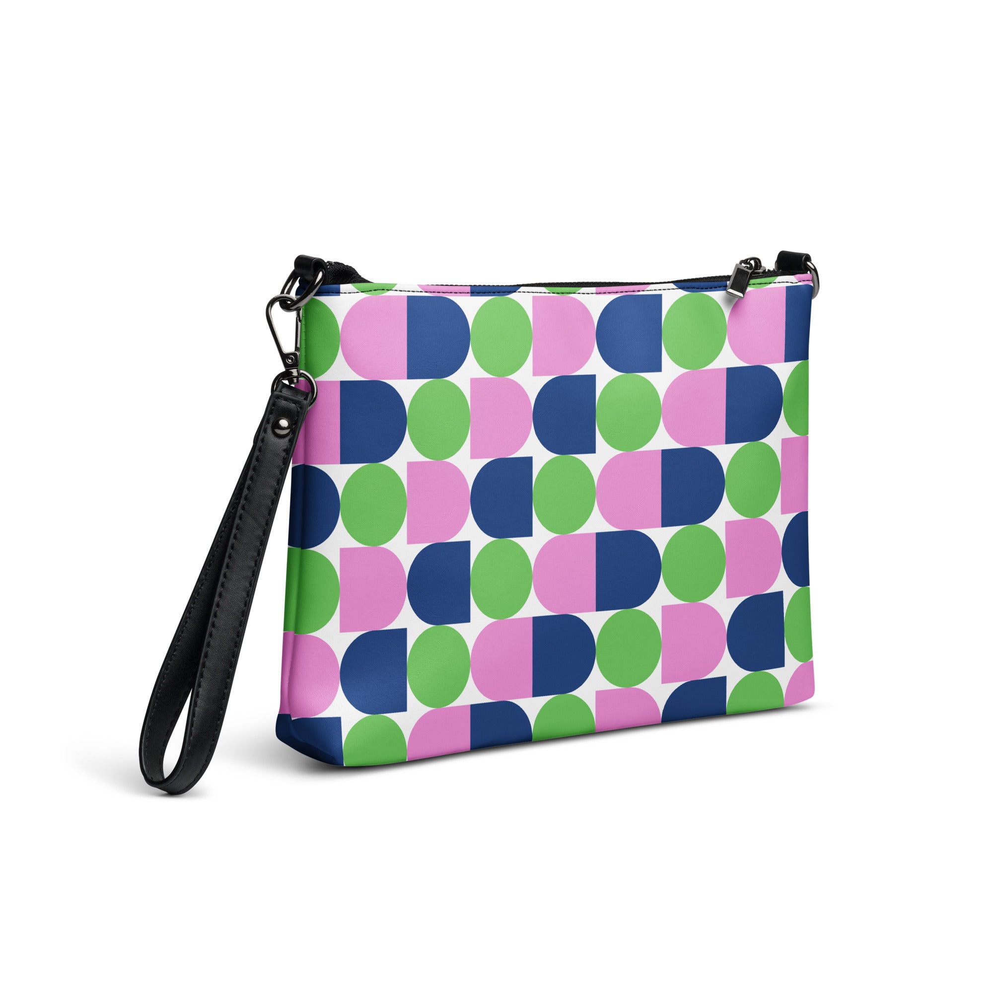 Bubblegum Pink Crossbody Faux Leather Bag
