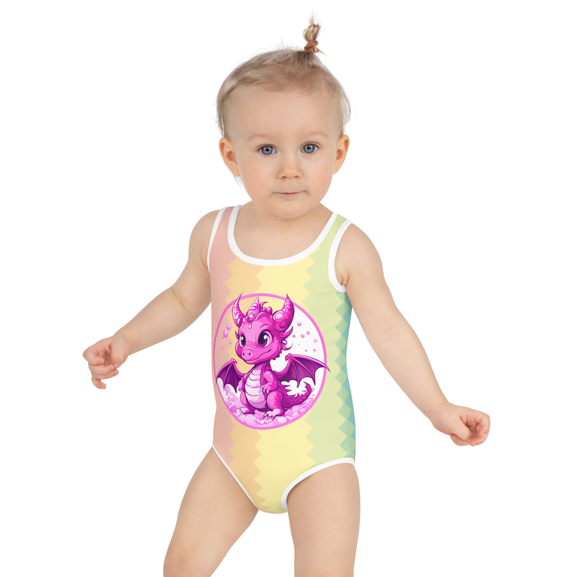 Bubbles Dragon Rainbow Kids Swimsuit