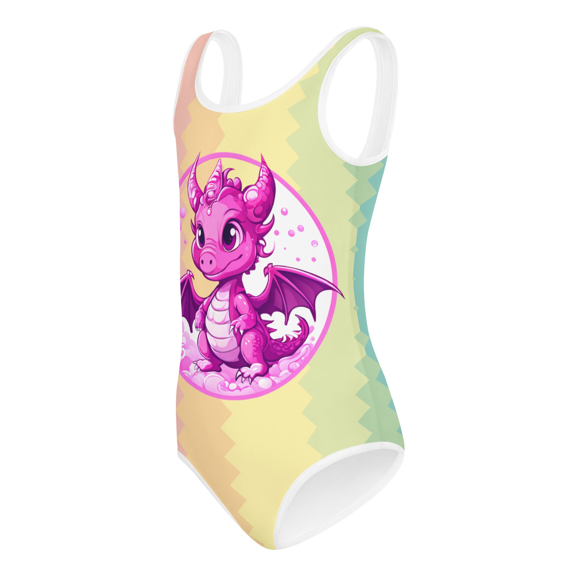 Bubbles Dragon Rainbow Kids Swimsuit