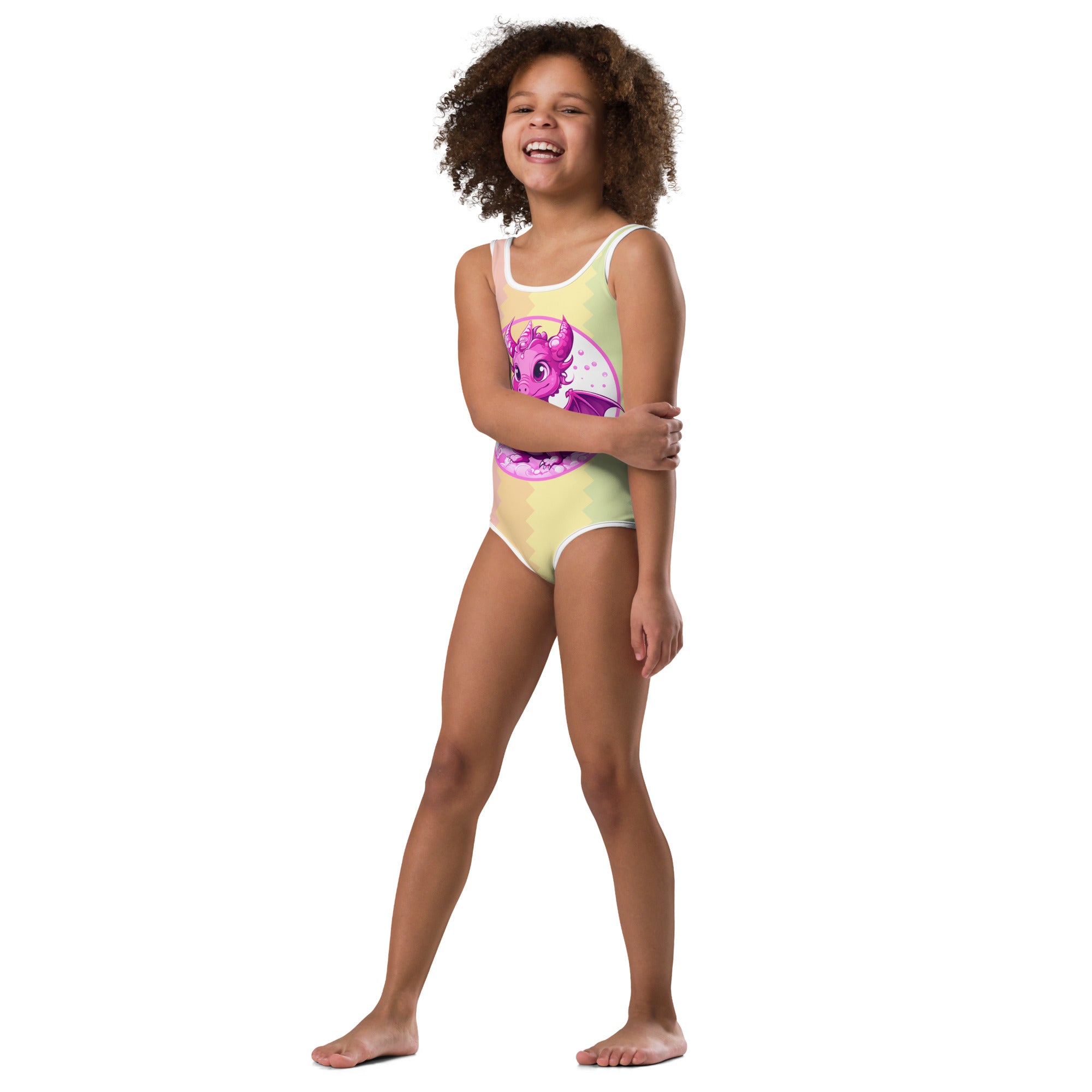 Bubbles Dragon Rainbow Kids Swimsuit