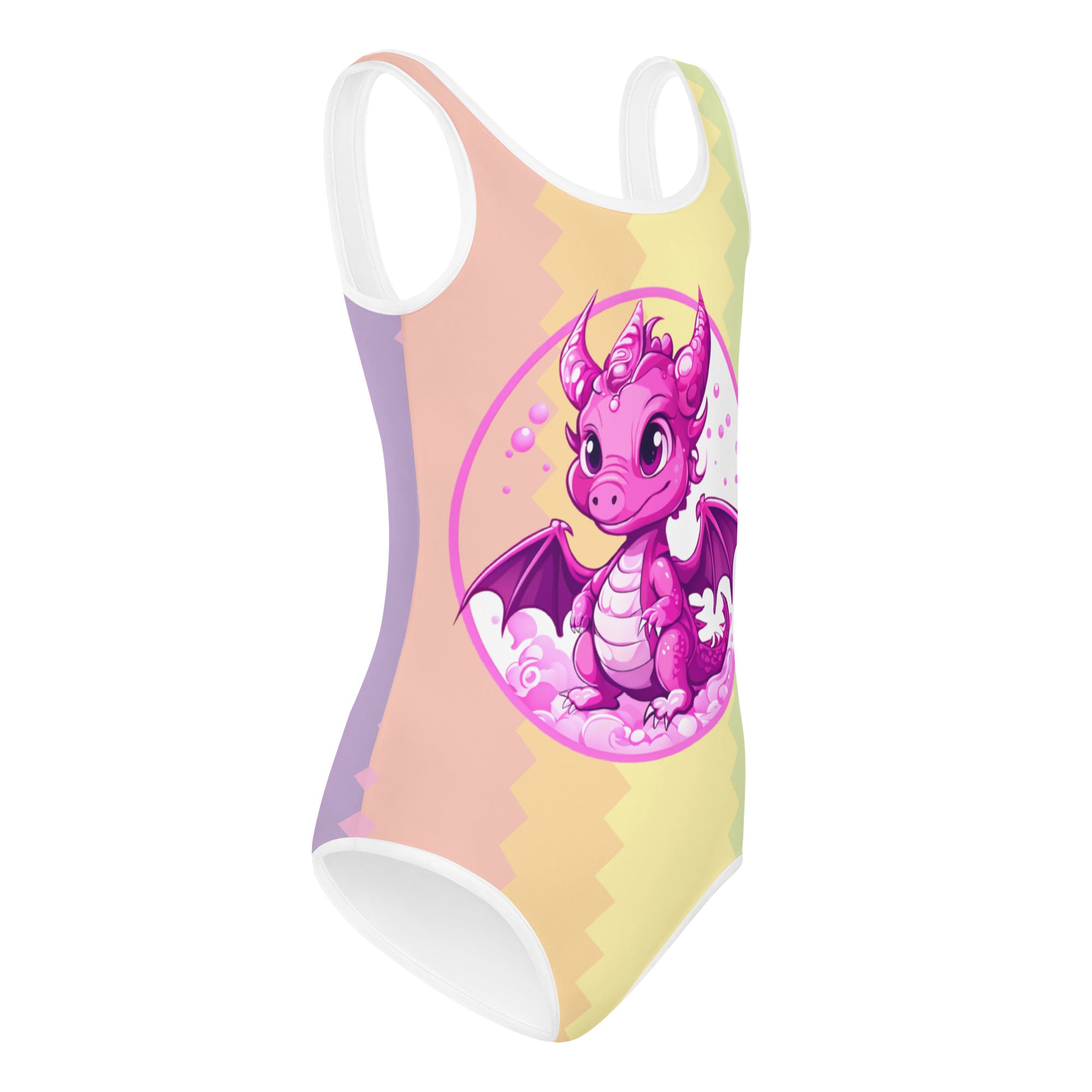 Bubbles Dragon Rainbow Kids Swimsuit