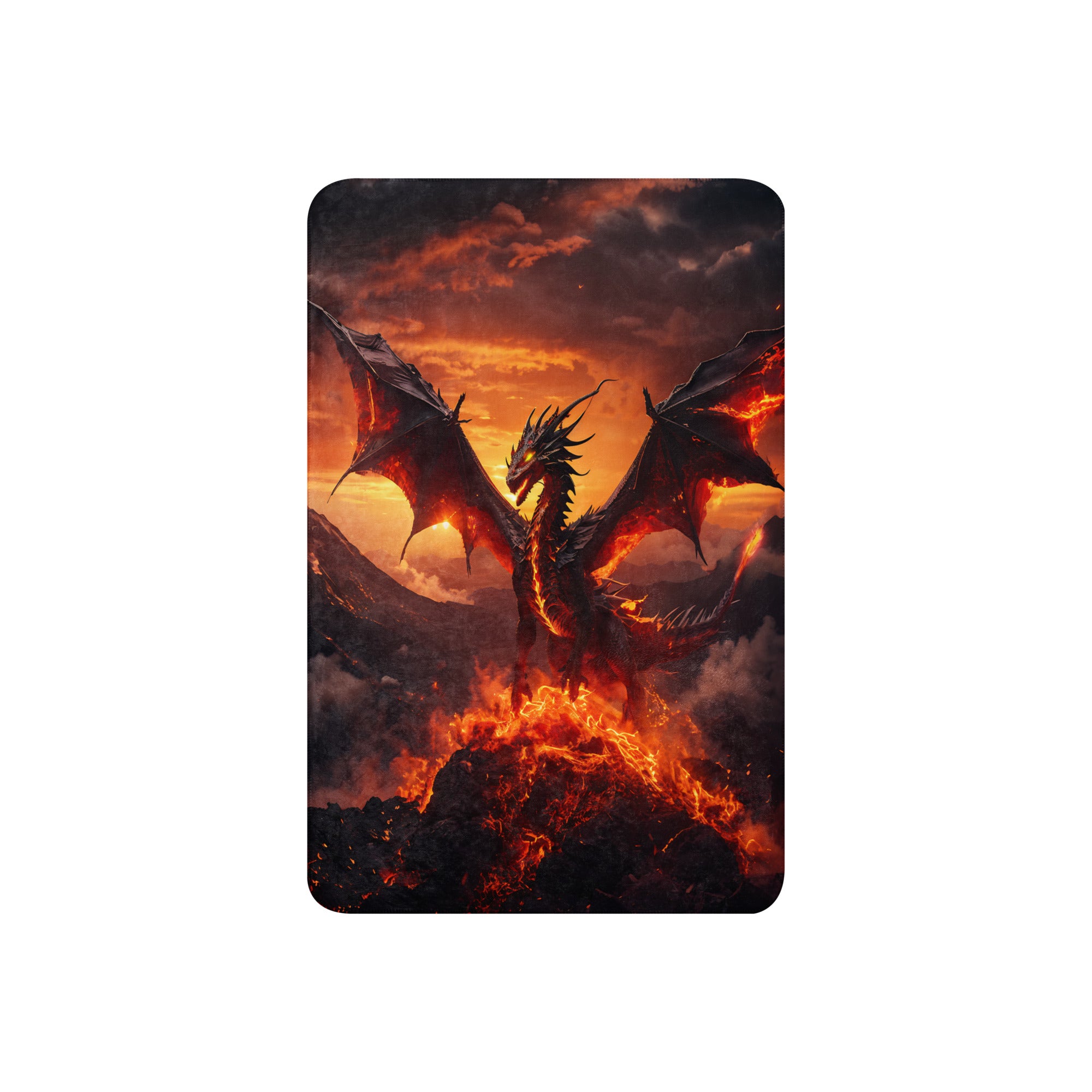 Fire Dragon Sherpa blanket