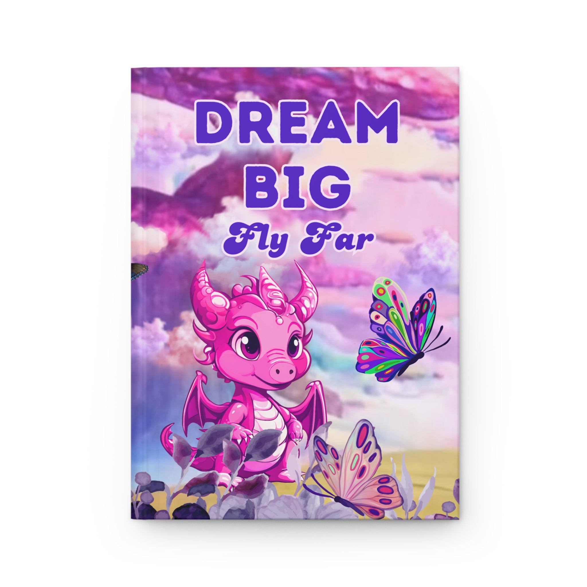 "Dream Big, Fly Far" Bubbles Dragonwing Valley Hardcover Journal Matte