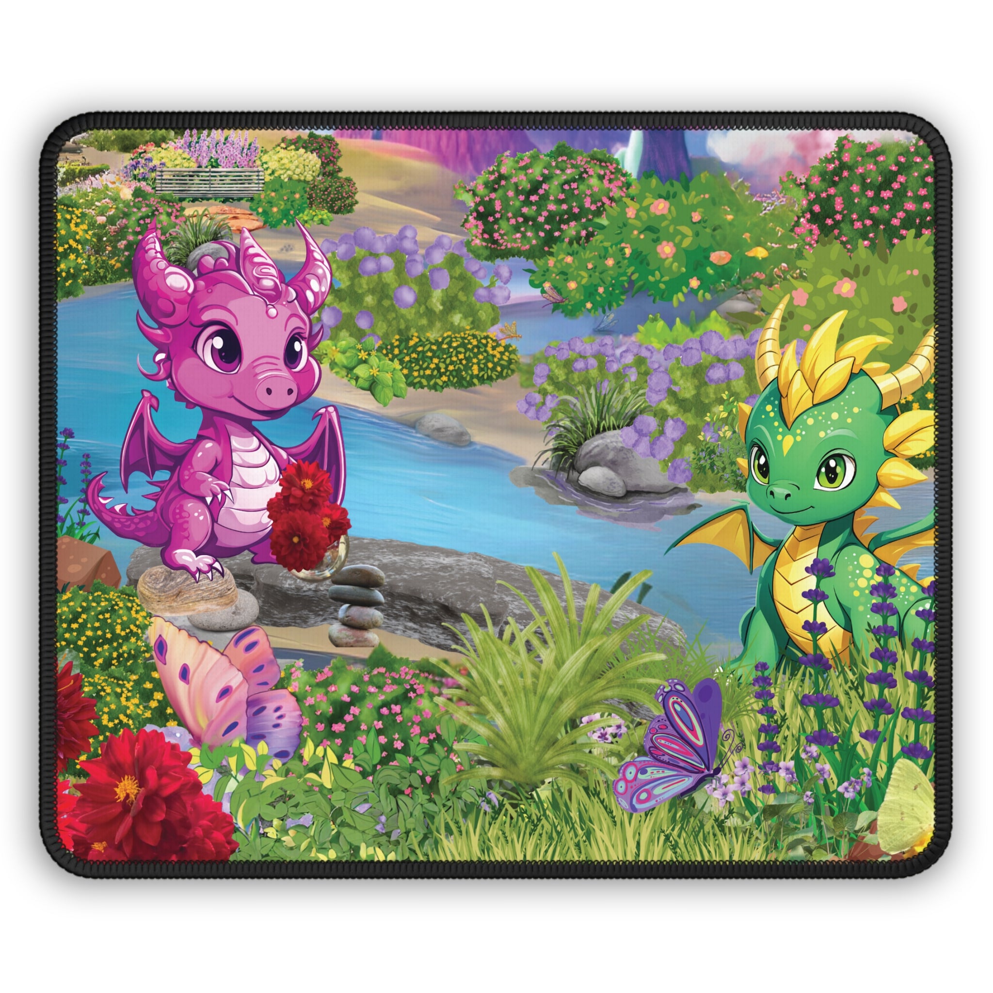Dragonwing Valley Gaming Mouse Pad | Vibrant Dragon Design | Perfect for Gamers & Kids | 9" x 7" Neoprene Mouse Pad