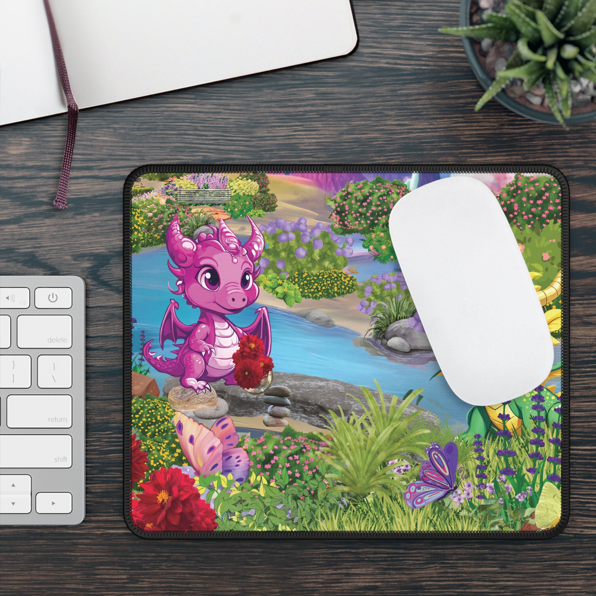Dragonwing Valley Gaming Mouse Pad | Vibrant Dragon Design | Perfect for Gamers & Kids | 9" x 7" Neoprene Mouse Pad