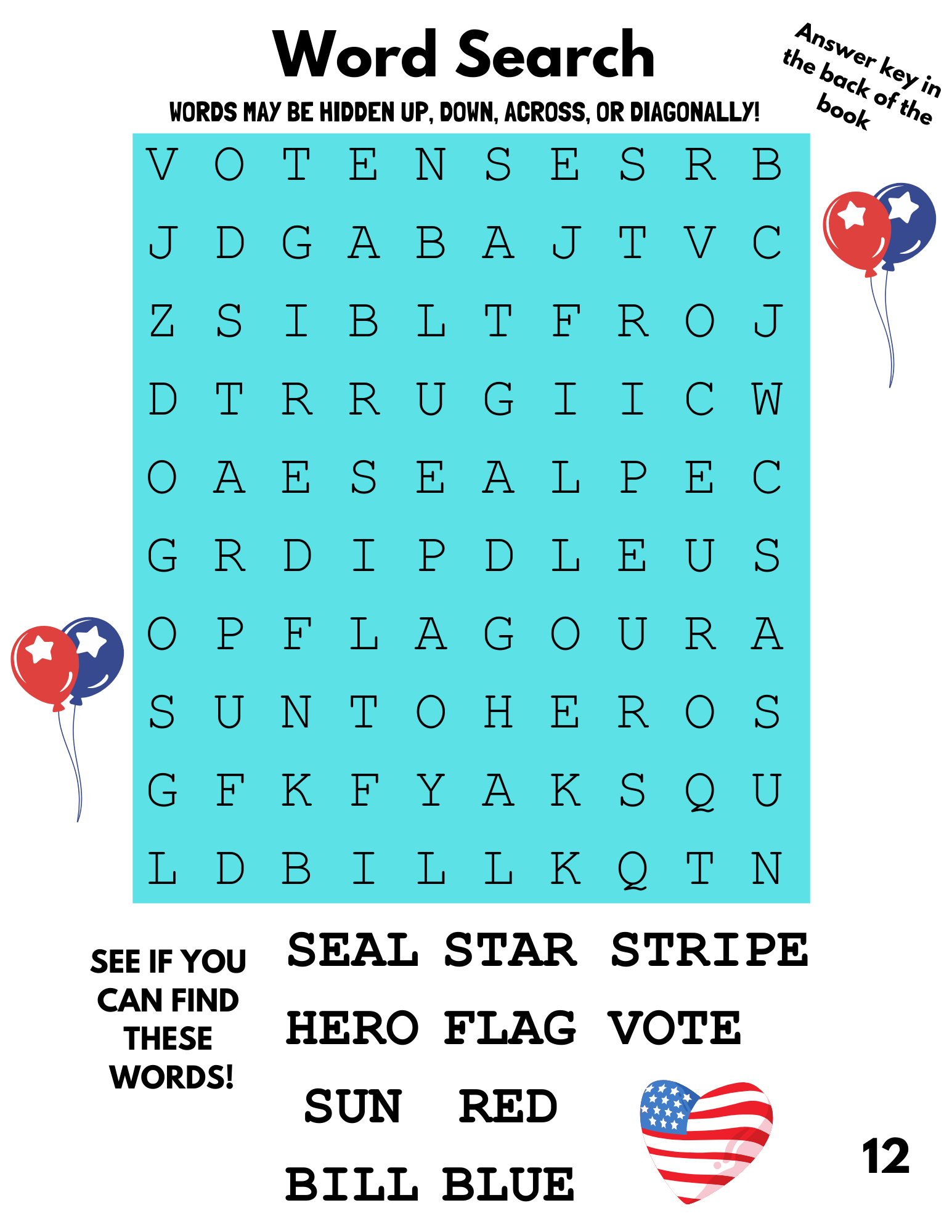 Let’s Celebrate Series: Presidents’ Day Kids FREE Activity eBook (Ages 6-10) - 40+ pages of puzzles, coloring, mazes, hidden pictures, and more! (Printable PDF)