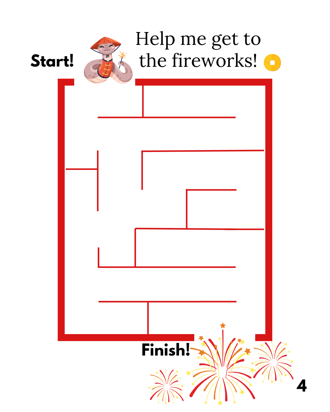 Let’s Celebrate Series: Lunar New Year FREE Activity eBook for Kids (Ages 4-8) - 20+ pages of Puzzles, Crafts & Coloring!