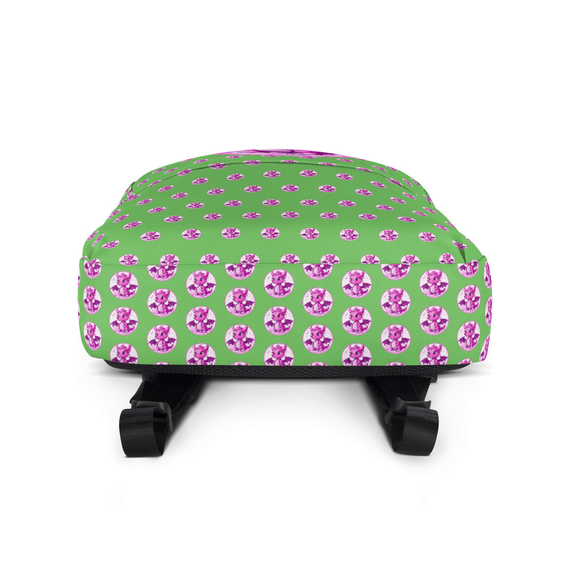 Bubbles Dragon Green and Pink Backpack