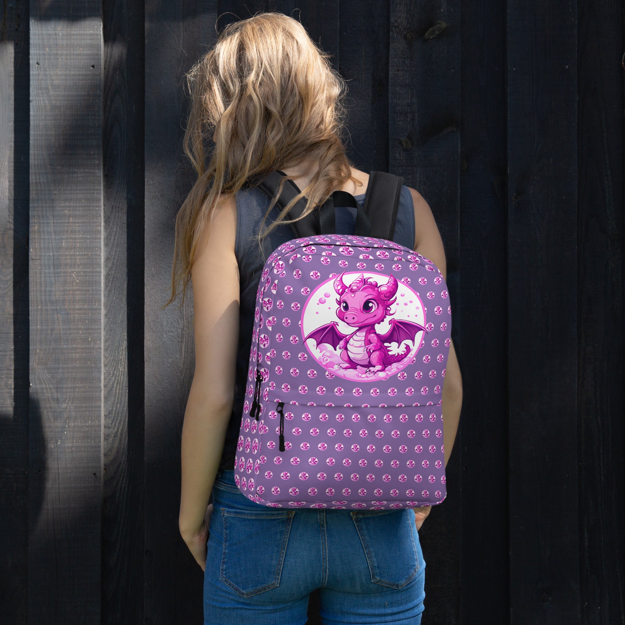 Bubbles Dragon Purple Backpack