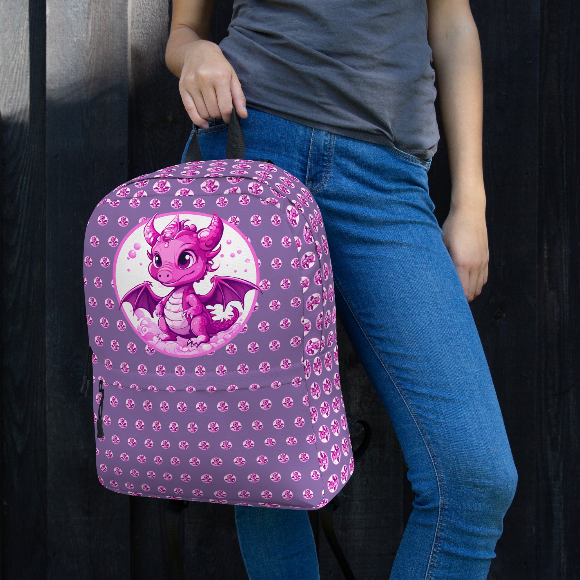 Bubbles Dragon Purple Backpack