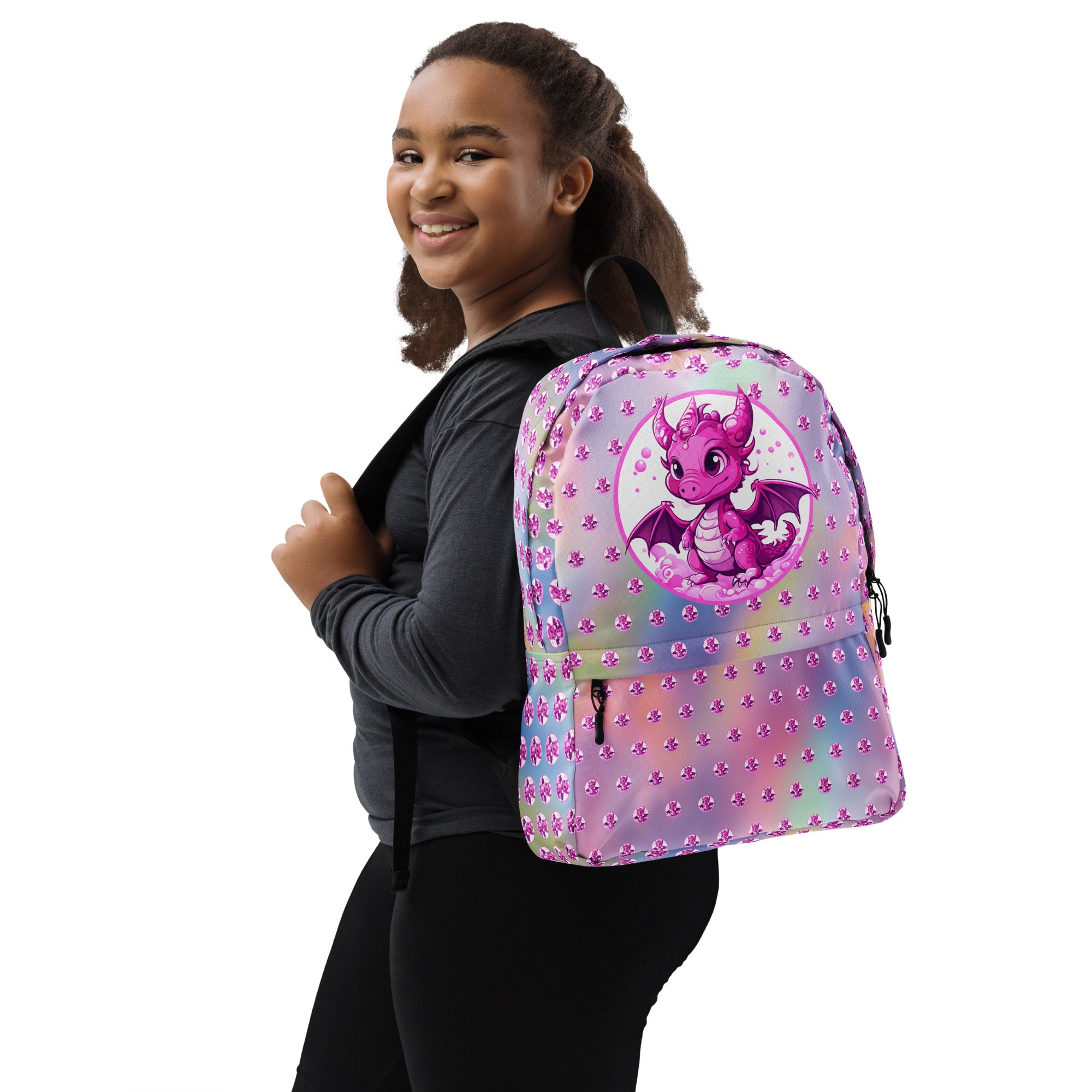 Bubbles Pink and Purple Swirl Backpack