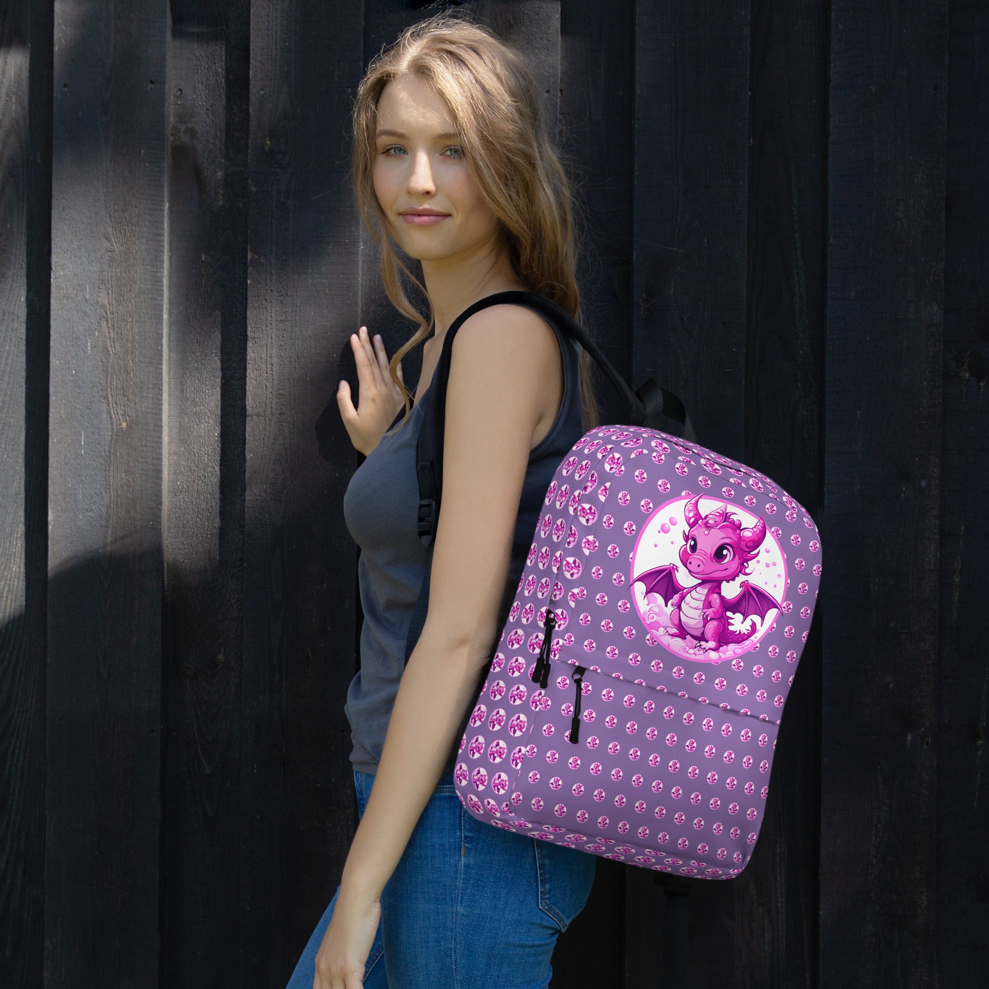 Bubbles Dragon Purple Backpack