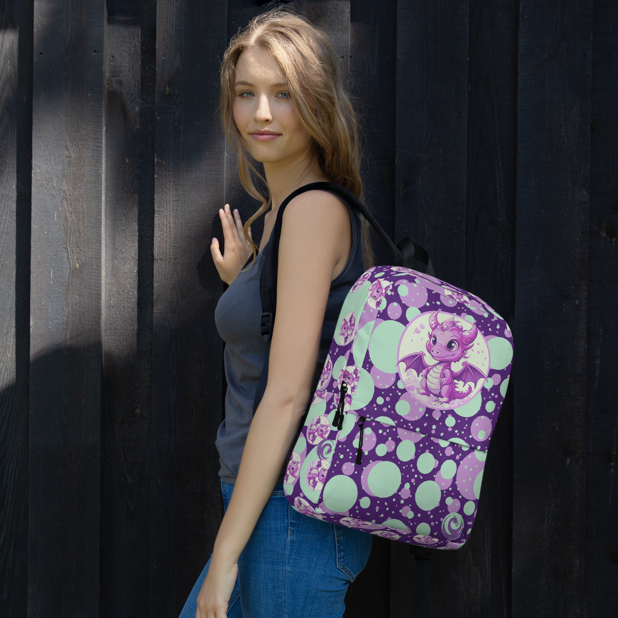 Nora Bubbles Medium Backpack with Front Pocket