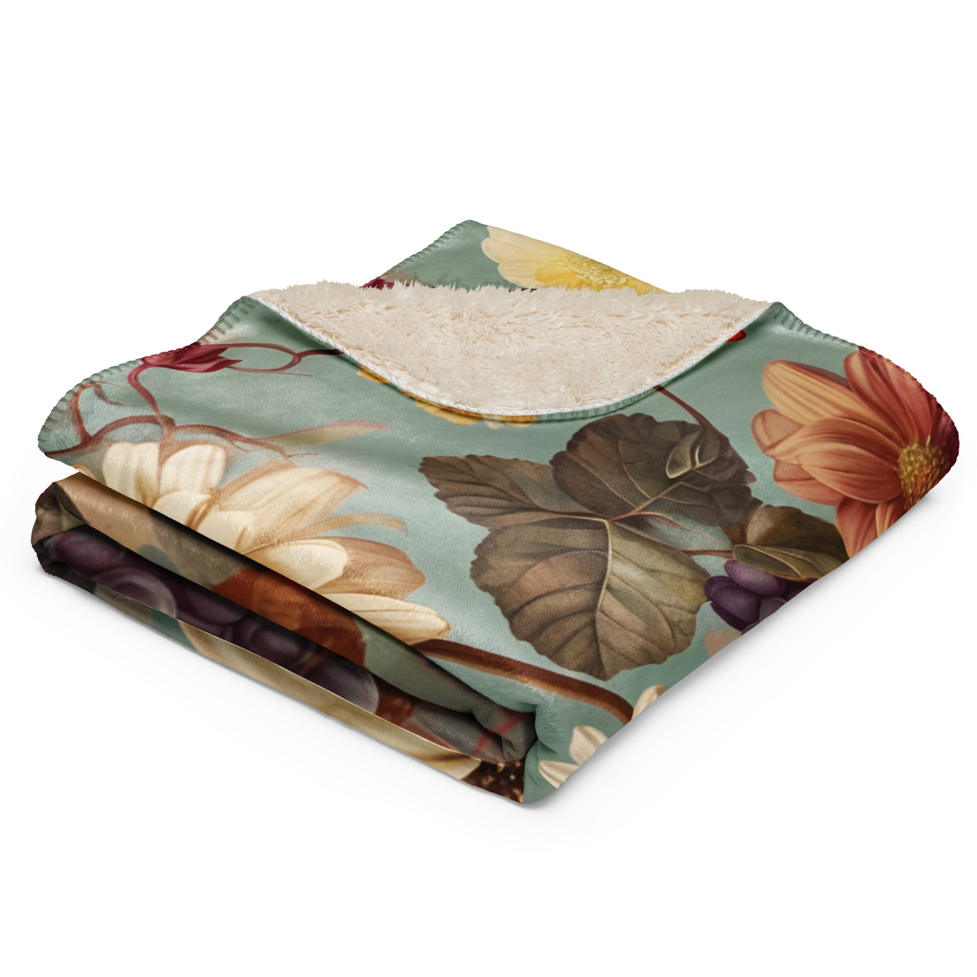 Dahlia Velvet & Sherpa blanket
