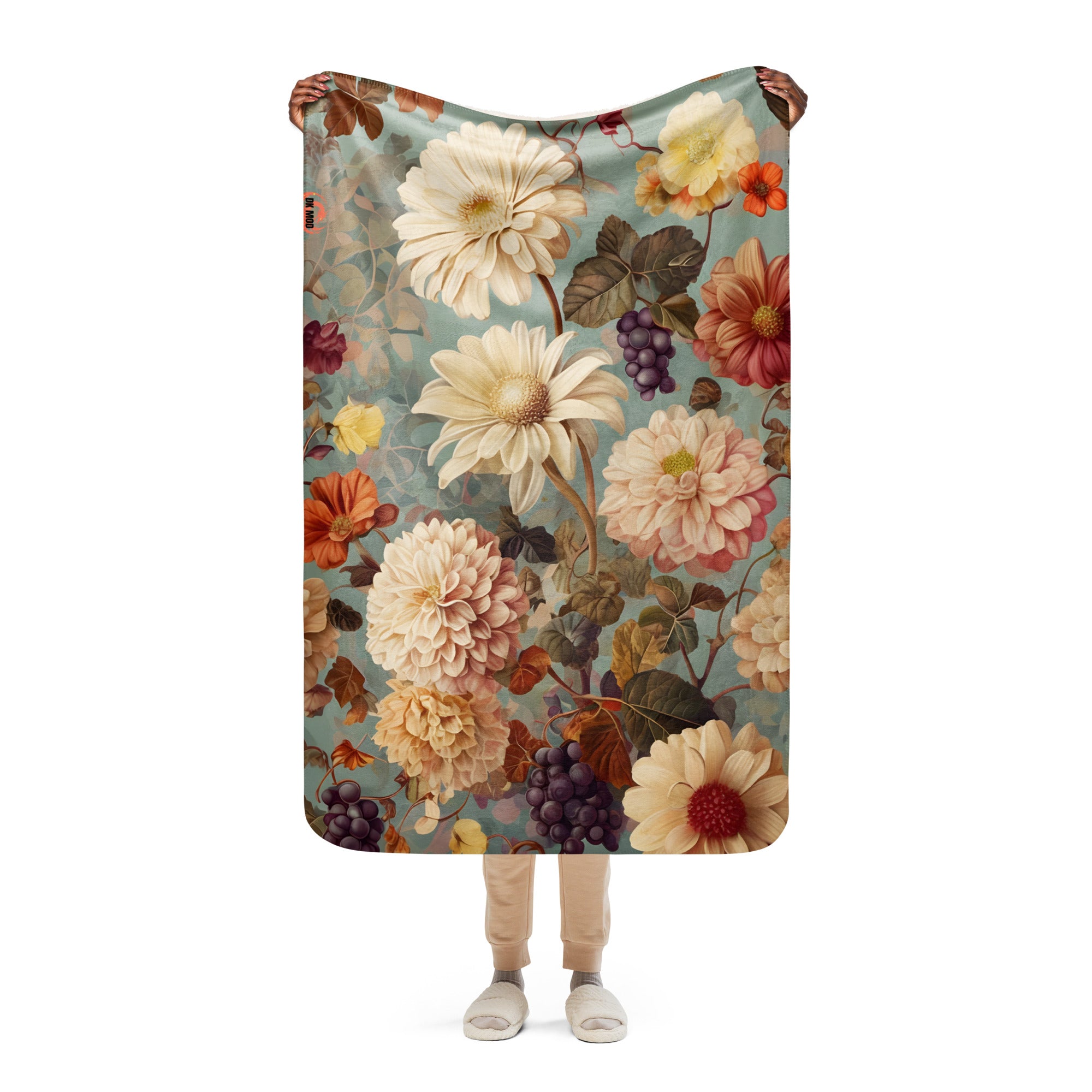 Dahlia Velvet & Sherpa blanket